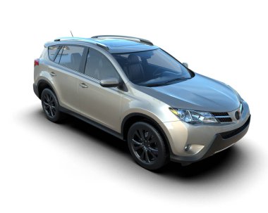 SUv kırpma yolu ile beyaz arkaplanda izole edildi