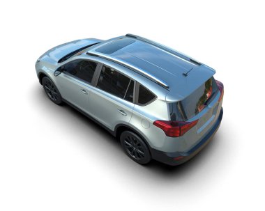 modern araba arka planda 3 boyutlu görüntüleme ile izole edildi - illüstrasyon