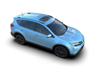 Küçük şehir arabası. sedan. beyaz üzerine izole.