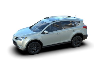 araba beyaz arkaplanda izole edildi