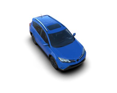 modern araba beyaz arka planda izole edildi. 3 boyutlu çizim - illüstrasyon