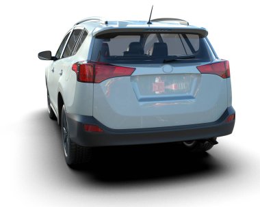 izole edilmiş arkaplanda kopyalama alanı olan modern SUv