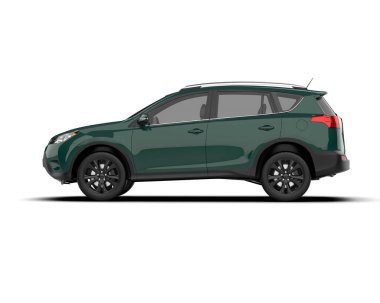 Beyaz arka planda bir araba. vektör illüstrasyonu