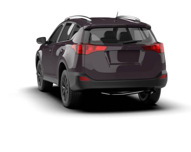 Beyaz arka planda siyah bir cip. 3d oluşturma