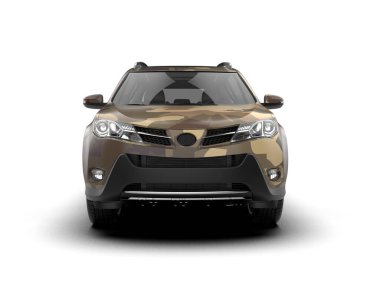 Beyaz arka planda siyah çizgili modern bir cip. 3d oluşturma