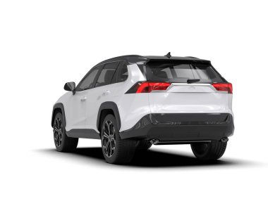 modern beyaz SUV - araba - ön görünüm