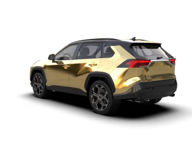 Siyah boyalı beyaz bir arka planda izole edilmiş bir araba. - Resim.