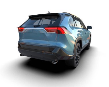 SUv beyaz arkaplanda izole edildi.