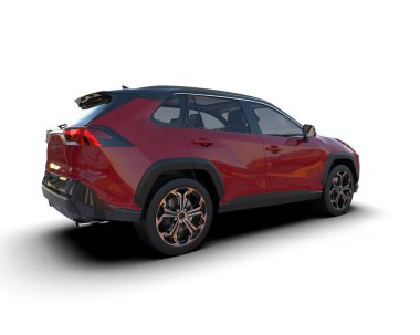 modern SUV arabası izole edildi