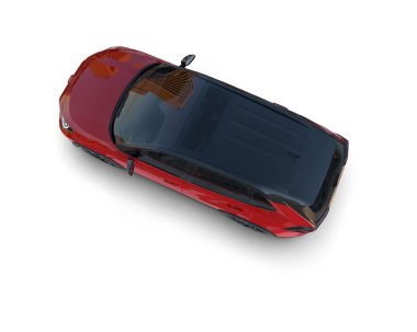 araba beyaz arkaplanda izole edildi