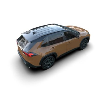 Siyah cam yüzeyi olan modern bir cip. 3d oluşturma