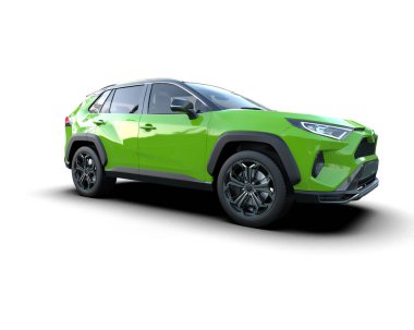 yeşil modern araba - arka plan.