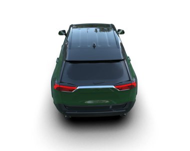 Beyaz bir arka plan üzerinde izole lüks araba