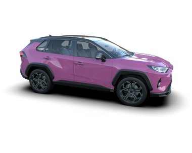 Beyaz üzerine pembe cip. 3d oluşturma