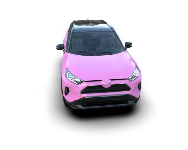 Modern şehir arabası arka planda izole edilmiş. 3D görüntüleme - illüstrasyon