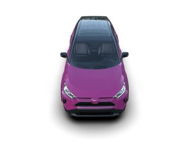 pembe modern elektrikli araba