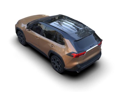 SUv beyaz arkaplanda izole edildi.