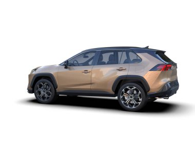 izole edilmiş bir arkaplanda sıkıştırılmış SUv