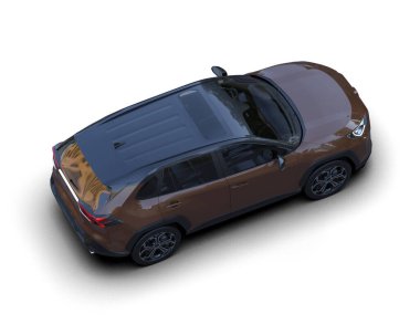 boş arkaplanı olan modern SUv