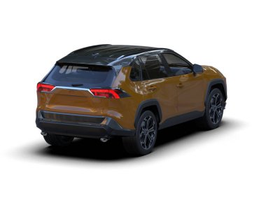 modern siyah araba beyaz arka planda izole edildi - 3 boyutlu illüstrasyon