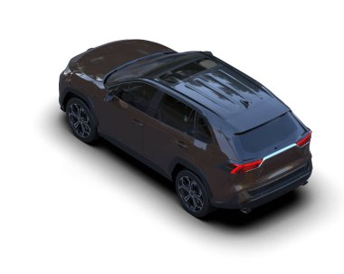 Beyaz arka planda siyah modern jipin 3 boyutlu resmi