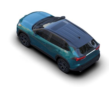 mavi modern SUV arabası