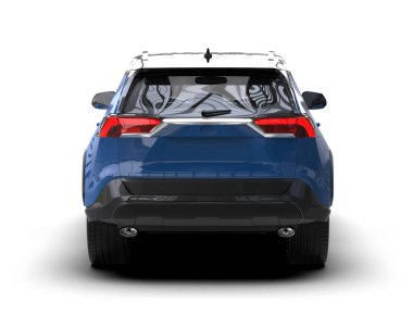 mavi modern araba - arka taraf