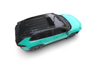 modern araba beyaz arka planda izole edildi. 3 d illüstrasyon -