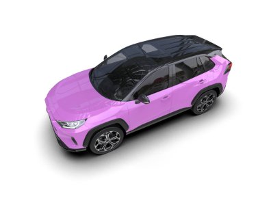 Pembe spor araba. 3d oluşturma