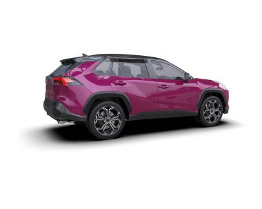Beyaz arka plan üzerinde modern suv araç
