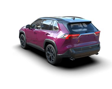 beyaz arkaplanda modern araba