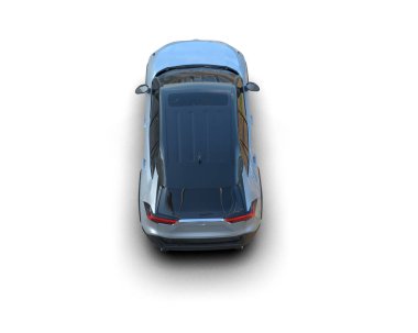 araba beyaz arkaplanda izole edildi