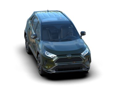 Gri arka planda modern bir araba. 3d oluşturma