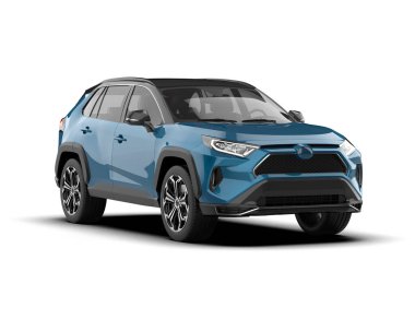 modern araba beyaz arkaplanda izole edildi