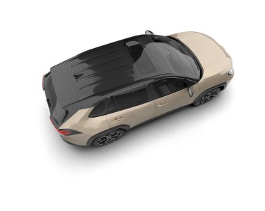 Siyah lüks spor otomobil - yan görünüm