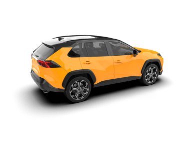 modern kompakt araba - arka görünüm.