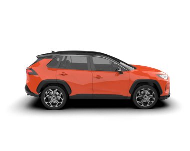 kırmızı modern araba - yan görünüm