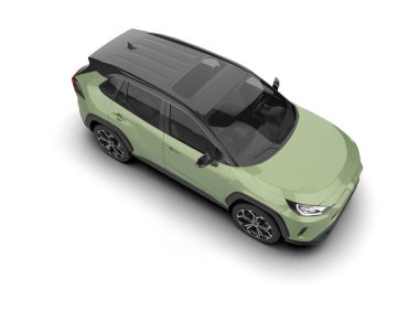 Araba beyazda izole edilmiş. 3d oluşturma.