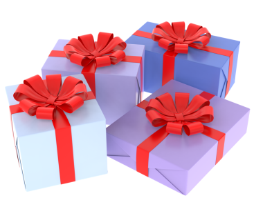 Kurdeleli üç kutu.