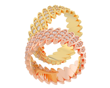 Beyaz arkaplanda izole edilmiş altın bilezik