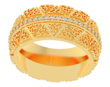 Altınla alyans. Mücevher çizimi.