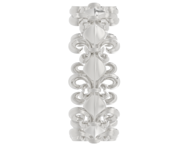 Beyaz arkaplanda beyaz dekoratif süs.