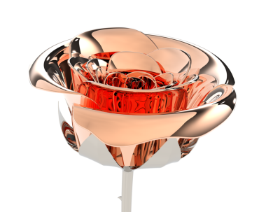 Bir gül çiçeğinin 3 boyutlu resmi