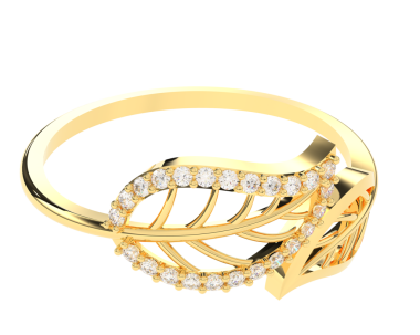 Siyah arkaplanda elmaslar olan altın elmas yüzük