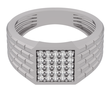 Beyaz zemin üzerinde elmas izole metal halka