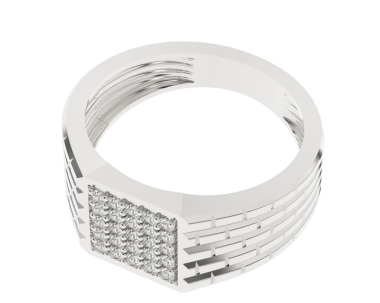 Beyaz alyans siyah arka planda izole edilmiş. 3d oluşturma