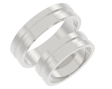 Beyaz arka planda izole edilmiş beyaz bilezik. 3d resimleme