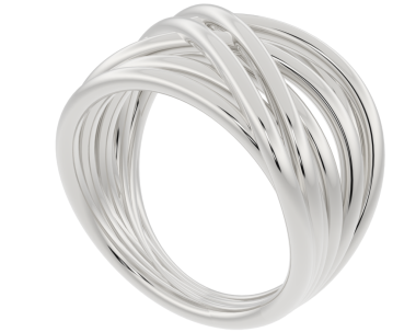 Beyaz arkaplanda 3 boyutlu beyaz kurdele oluşturma