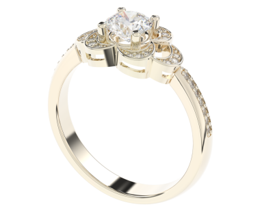 Siyah arka planda elmasla izole edilmiş altın alyans. 3d illüstrasyon