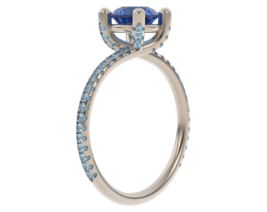 Kolyeli yüzük. kırpma yolu olan mücevherler.